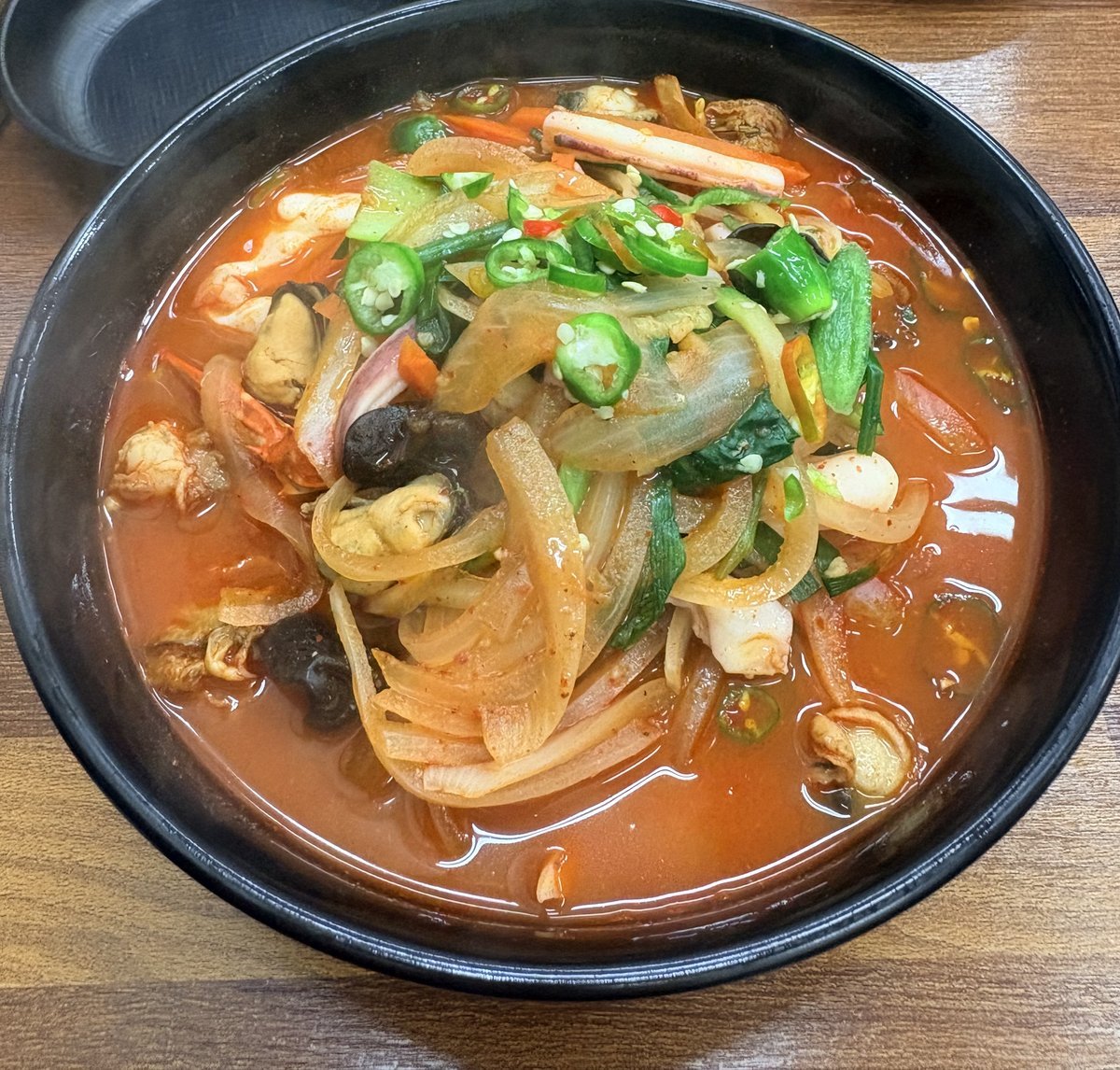 한국 중국집 해물 고추 짬뽕